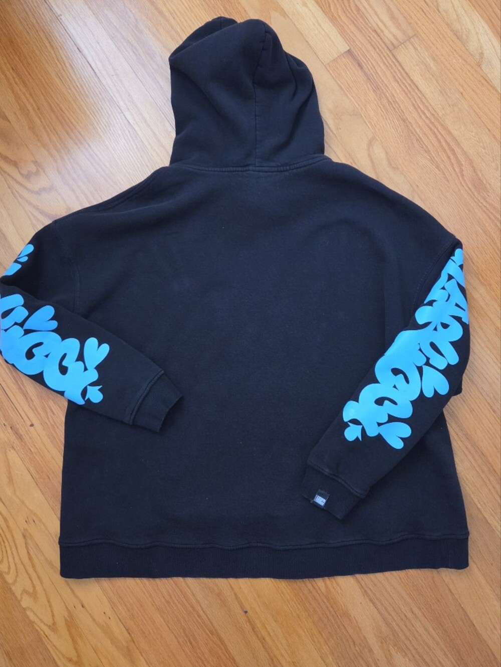 Laruicci Grafitti Streetwear Hoodie Oversized Black Blue print - Picture 4 of 9